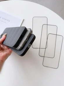 Kartenetui für Handyhülle im europäischen Stil, 6 Stücke 3 einfarbig gewebte Muster mit Daunenfutter Kartenfach Handyhülle mit vollem Schutz + 3 hochklar Anti-Schock Displayschutzfolien kompatibel mit iPhone 15/15 Pro/15 Pro Max/15 Plus/11/12/13/14/XS/XR/11 Pro/11 Pro Max/12 Pro/12 Pro Max/13 Pro/13 Pro Max/14 Pro/14 Pro Max/14 Plus/7 Plus/8 Plus/8/SE2