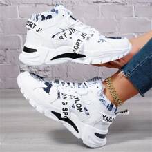 Women's Thick-Soled Fashionable Casual Running Shoes, Comfortable, Lightweight Outdoor Sports Shoes