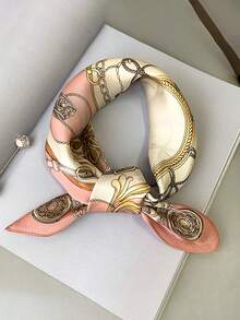 1PC (35,4in/90cm * 35,4in/90cm) Khăn choàng cổ bằng vải satin thời trang dành cho nữ, Khăn quàng cổ bằng lụa vuông, Khăn quàng cổ bằng vải satin cổ vuông để đựng quà tặng Khăn quàng tóc - Nhiều màu - Xem 6