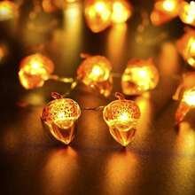 1pc Acorn String Lights, Battery Powered Fairy Lights For Home Decor, Suitable For Bedroom, Halloween, Holiday Party Halloween Decoration Room Decor Halloween Garden Decor For Gift Fairy Holiday Decor Festival Decor - Multicolor - View 6