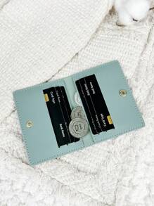 SOUTHLAND&KANGAROO 钱包口袋钱夹时尚男士超薄轻便便携式现金钱证件卡硬币袋生日礼物周年纪念礼物女生少女青少年大学生中学生男士高品质皮革卡夹卡夹钱包名片夹信用卡夹卡片夹女士女士迷你钱包卡片钱包 - 藍色 - 查看 4