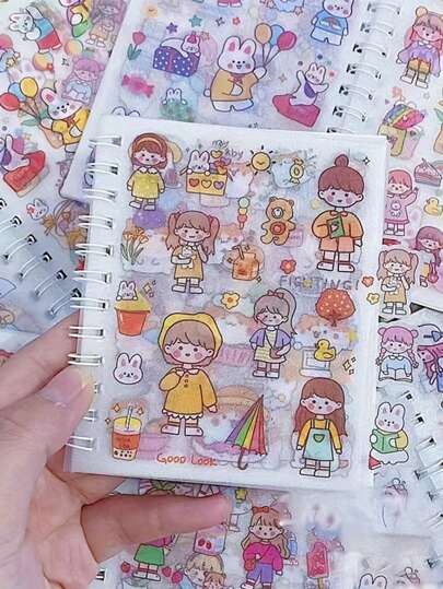 1张温馨日记贴纸，可自由裁剪，是剪贴簿的完美礼物（贴纸随机发送）