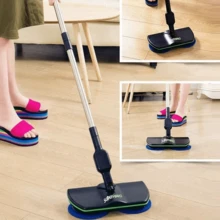 Electric Floor Mop Cordless Mop Spinning Cleaner Floor Scrubber Machine - Black - View 6