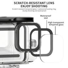 1Pc Transparent Waterproof Protective Case 60m/196ft Underwater Diving Housing Shell Compatible With GoPro Hero13 Black/Hero12 Black/Hero11 Black/Hero10 Black/Hero9 Black/Hero8 Black. - 黑色 - 查看 8