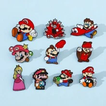 1 Stück kreative Spiel-Brosche, personalisierter  Emaille-Pin, Metall-Abzeichen-Schmuck, Kleidung, Rucksack-Accessoire, Geschenk für Freunde - Spiel-B - Übersicht 10