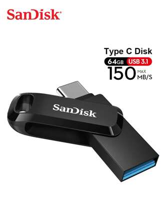  Sandisk SDDDC3 PENDRIVE 2 In 1 OTG Type-C USB3.1 FLASH DRIVE 64GB 128GB 256GB Pen Drive