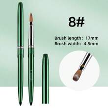 High Quality 100% Kolinsky Acrylic Nail Brush New Product Metal Pure Kolinsky Brush For Acrylic Nails Sizes 2-18 Nail Tool