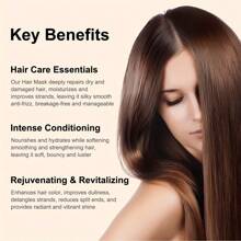 Tgideas Collagen Hair Mask For Dry Damaged Hair - Caviar Extract Deep Repair Conditioning Treatment Hair Masque For All Hair Types - màu nâu - Xem 4