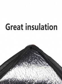 保温购物袋大容量保温袋，可重复使用的购物手提袋，柔软冷藏袋，冷热外卖或送餐袋，轻便，坚固的拉链，可折叠，直立，便携式夏季旅行假期学校用品户外露营装备露营装备午餐袋女士午餐盒袋女士