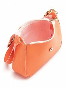 Gaby Show Women's Crescent Half Moon Shoulder Bag - 橘色 - 查看 4