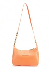Gaby Show Women's Crescent Half Moon Shoulder Bag - 橘色 - 查看 3