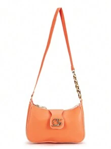 Gaby Show Women's Crescent Half Moon Shoulder Bag - 橘色 - 查看 2