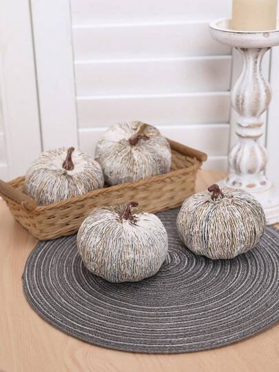 1set(4pcs/5pcs/4pcs) Simulation Striped Pumpkin Combination Home Thanksgiving Autumn Harvest Halloween Bedroom Living Room Dining Room Party Decoration Best Gifts Home Decor Halloween Decor Room Decor