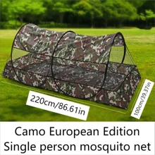Mosquiteiro, Padrão Camuflado Simples/Duplo, Para Acampamento e Piqueniques ao Ar Livre, Sem Necessidade de Montagem, Portátil, Leve, Respirável