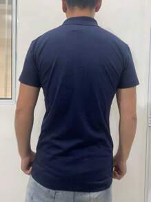 Men Polo Shirts - Màu xanh lam - Xem 3