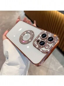 1 Peça Capa De Telefone Transparente Decoração Com Pedras Strass, Compatível Com Iphone 16/16Pro/16Plus/16ProMax