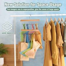 HMSEC 2 Pack Bra Hanger, Space Saving Belt Hanger For Closet With 20 Metal Hooks, Tank Top Hanger Tie Rack For Men Closet Organizers And Storage Hanging For Sport Bra, Belt, Tie, Scarf, Lingerie Dress Shorts Jeans Storage - Wood Color - View 6