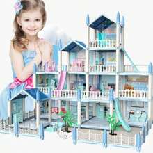 Casa de Muñecas Grande Castillo Para Princesas - Azul - Ver 2