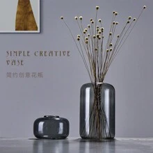 1 pezzo Vaso in vetro colorato stile INS, bottiglia per aromaterapia decorazione da tavolo, decorazione per la casa, contenitore idroponico per fiori personalizzato, decorazione per la casa, vaso per fiori, centrotavola, decorazione tavolo