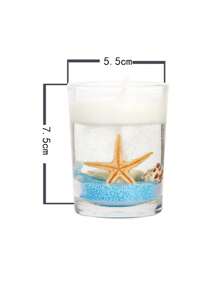 1 件装水晶果冻蜡海洋主题生日蜡烛，带香气，无烟装饰透明形状蜡烛，房间装饰，礼物 - 彩色 - 查看 3