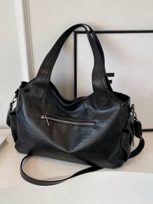 Borsa a spalla da donna di grandi dimensioni, tinta unita, borsa da donna di , di grande capacità, borsa a mano, borsa a tracolla personalizzata, adatta per uso quotidiano e università, adatta per uscire, fare shopping, regali, viaggi, pendolarismo, borse a tracolla per signore