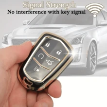 Dành Cho Vỏ Chìa Khóa Cadillac Có Móc Khóa TPU Vỏ Bảo Vệ 360 Độ Cho Cadillac 2015-2019 Cho Escalade CTS SRX XT5 ATS STS CT6 Chìa Khóa Thông Minh Cho Cadillac Túi Đựng Chìa Khóa Nữ Hợp Thời Trang Thời Trang - Có khóa móng ngựa 5 - Xem 7