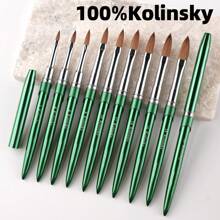 High Quality 100% Kolinsky Acrylic Nail Brush New Product Metal Pure Kolinsky Brush For Acrylic Nails Sizes 2-18 Nail Tool