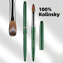 High Quality 100% Kolinsky Acrylic Nail Brush New Product Metal Pure Kolinsky Brush For Acrylic Nails Sizes 2-18 Nail Tool