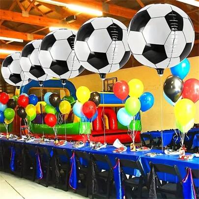 5pcs/6pcs/8pcs 4D Soccer Aluminum Foil Balloon Birthday Party Decorations,