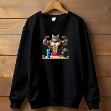 Men Sweatshirts - 黑色 - 查看 1