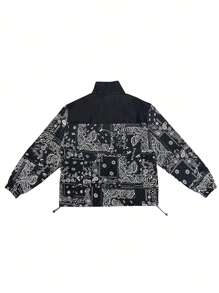 Women's Jacket With Letter Print And Contrast Color Coat Suitable For Spring And Autumn