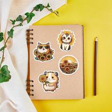 100入組卡通向日葵貼紙，適用於筆記本電腦水瓶吉他自行車機車桿行李箱滑板塗鴉，可愛貼紙，最佳兒童、青少年、男性、女性禮物。