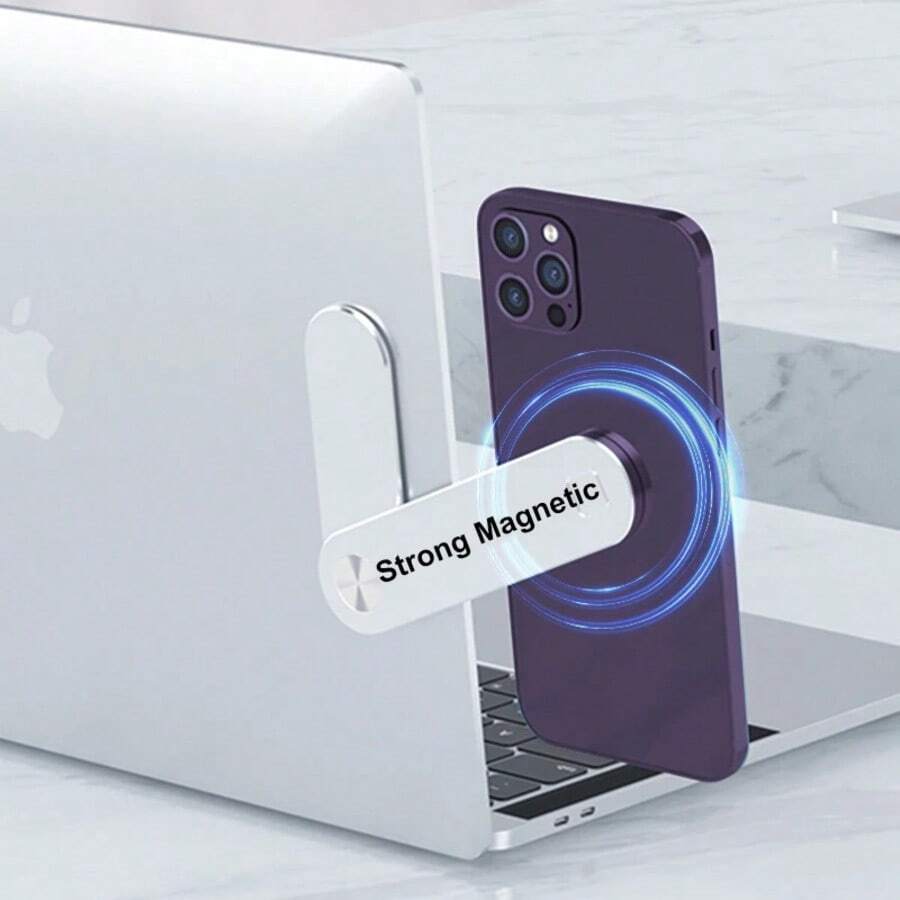 ポータブル ラップトップ スタンド フリップクリップ付き スマートフォンホルダー付き 強力な吸盤のメタルマウントベース SHEIN JAPAN