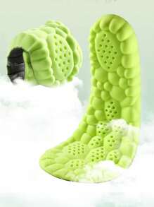 1pair Kids' Breathable, Sweat-Absorbing, Elastic And Shock-Absorbing Replacement Insoles For Sports Shoes - Grey - View 4