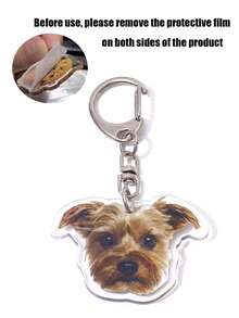 1 件可爱卡通印花狗钥匙扣，亚克力趣味狗图案装饰钥匙扣吊坠，钱包、书包、背包和挎包装饰钥匙扣饰物，送给朋友的礼物，宠物狗牌 - 彩色 - 查看 4