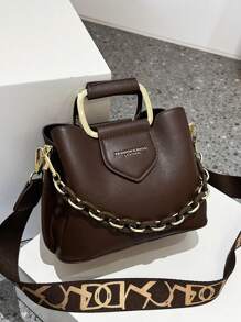 Bolso cruzado mini de moda para mujer, bolso de hombro con correa ancha y tendencia, elegante bolso de estilo cubo con sensación de calidad, incluye monedero