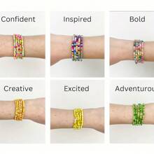 30pcs Colorful Beaded Bracelets, Random Assorted Colors, Summer Beach Bracelets, Bohemian Style, Stackable, Colorful Jewelry Accessories