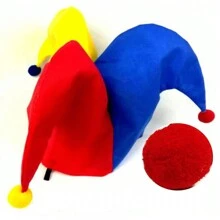 Accesorio de disfraz multicolor de arlequín de carnaval de Mardi Gras para fiesta de Halloween, sombrero gracioso, accesorios para disfraz y mascarada, 4 estilos para cosplay - Multicolor - Ver 5