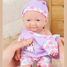 10-Inch Silicone Newborn Realistic Baby Doll Birthday Gift, Reborn Dollhouse Toy For Kids, Festival Gift For Boys And Girls - Multicolor - View 12