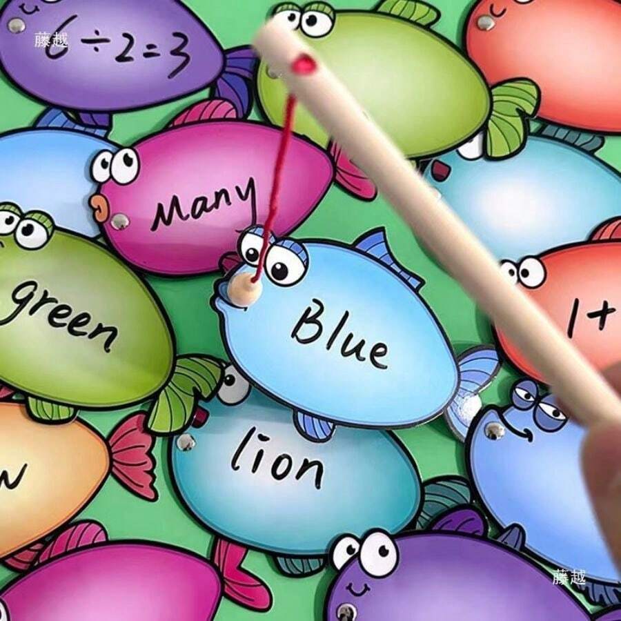 16pcs Erasable Fishing Toy, Montessori Learning Supplies