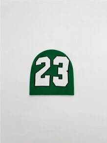 1pc The 23rd  Unisex Knitted Beanie Hat With Jacquard Pattern, Windproof Outdoor Fashionable Cap - A - View 6