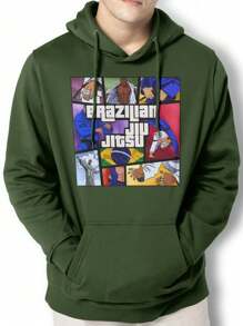 Men Hoodies - xanh quân đội - Xem 1