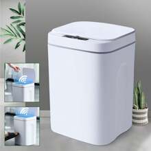 4.22 Gallon Trash Can Touchless Automatic Motion Sensor Smart Trash Can Bathroom - White(白色) - 查看 2