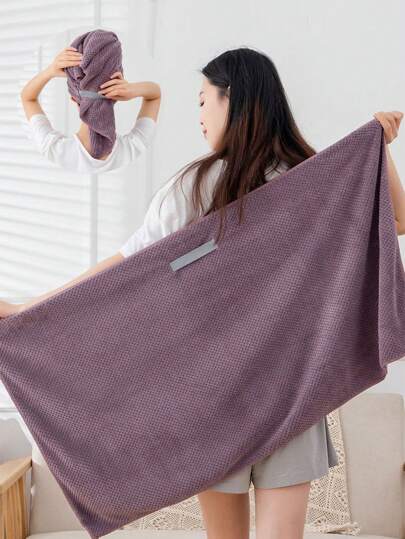 1 pieza Toalla de pelo de secado rápido de microfibra para mujeres - Turbantes de secado rápido para cabello largo, grueso y rizado - Toalla de envoltura de pelo súper suave con correa elástica Toalla de pelo de microfibra grande para mujeres, toalla de secado de pelo antifrizz con correa elástica, secado rápido | Súper absorbente | Turbante de pelo de secado rápido para cabello mojado, rizado, largo y grueso Se despliega para hacer una toalla de baño Regalo del Día de la Madre para mi madre Regreso a la escuela Gorro de ducha Toallas para salón de belleza, hotel, deportes, artículos esenciales para el hogar, toalla, cuidado de la piel