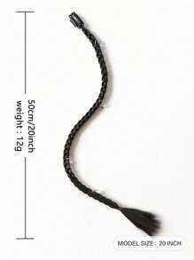 1pc Clip In Long Synthetic Braided Boxing Ponytail