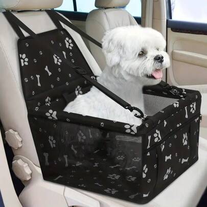 IISVGE Car Seat For Dogs & Cats, Reinforced Car Booster Seat For Pet Backpack, Portable Breathable Bag For Pets, Dog Harness With Seat Belt, Stable, Traveling With Pets, Dog Leash With PVC Tube Clip, Christmas Gift Cat Carrier Cat Bag
