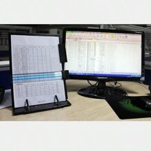 Text Line Spacing Positioning Typing Assist Device, Computer Document Holder, Desktop Typing Stand, Book Holder, Plastic Reading Stand For A4 Paper Size - Multicolor - View 1