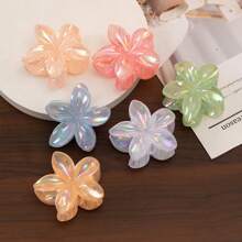 6pcs Summer Beach Flower Hair Claw Clips - 6pcs For Thick Hair, Strong Fixation And Non-Slip, Hawaiian Style, Holiday Style, Cute Large Hair Clips, Banana Clips For Thin Hair, Hair Accessories For Women Girls Holiday Gifts - Multicolor - View 9