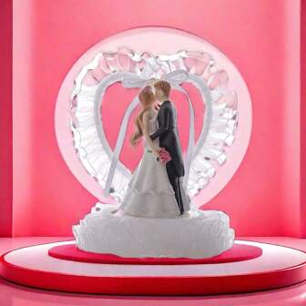 1pc European Style Bride And Groom Figurine Cake Topper Decoration Wedding Anniversary Gift