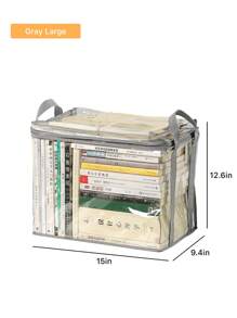 1pc/2pcs Book Storage Bag, Freestanding, Multi-Functional Storage Bag For Living Room, Bedroom, Study, Waterproof PVC Handbag, Toy & Snack Organizer - Four-color - View 22